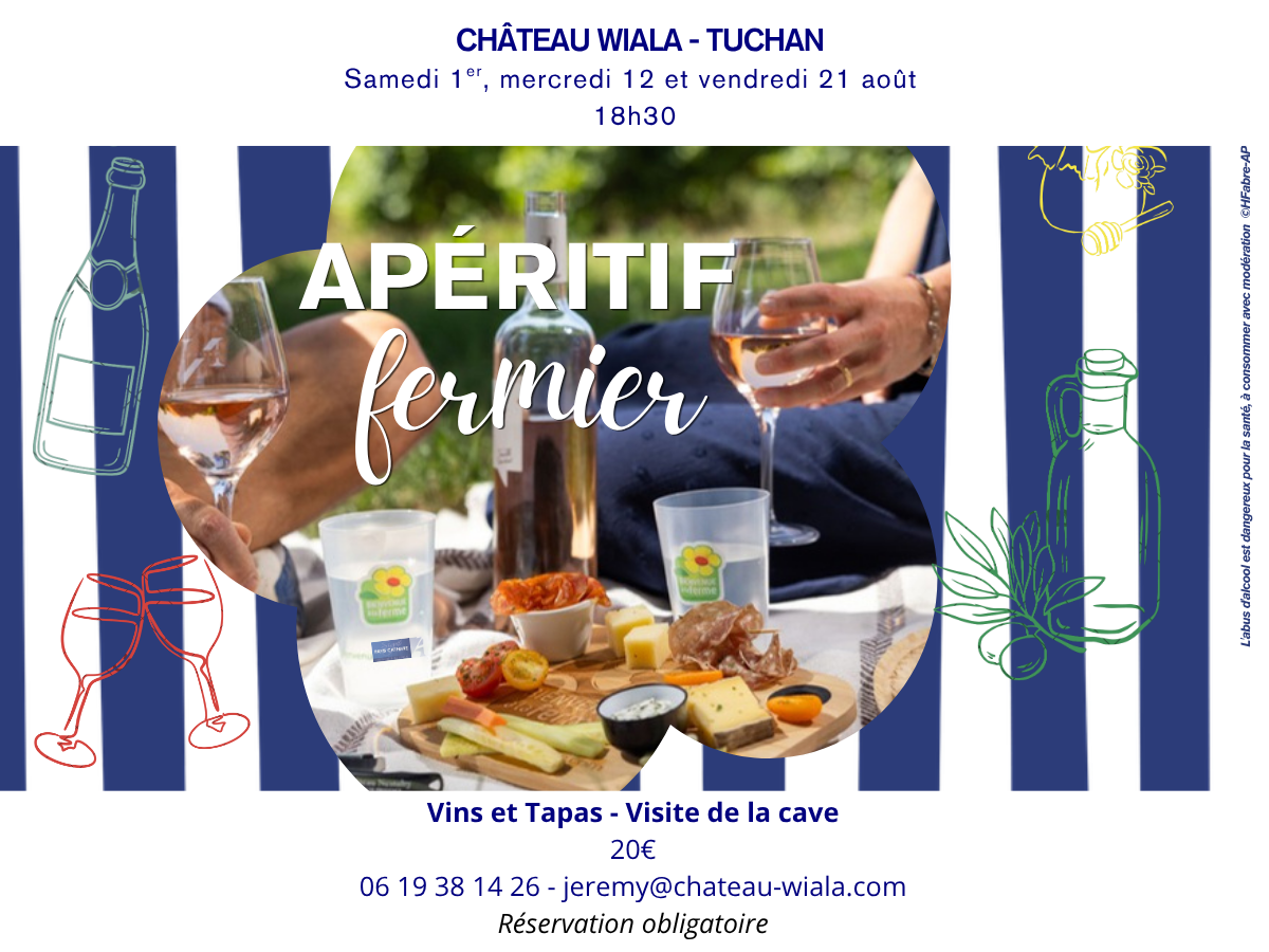 APÉRITIF FERMIER : VINS ET TAPAS - VISITE DE LA CAVE, APÉRO FERMIER