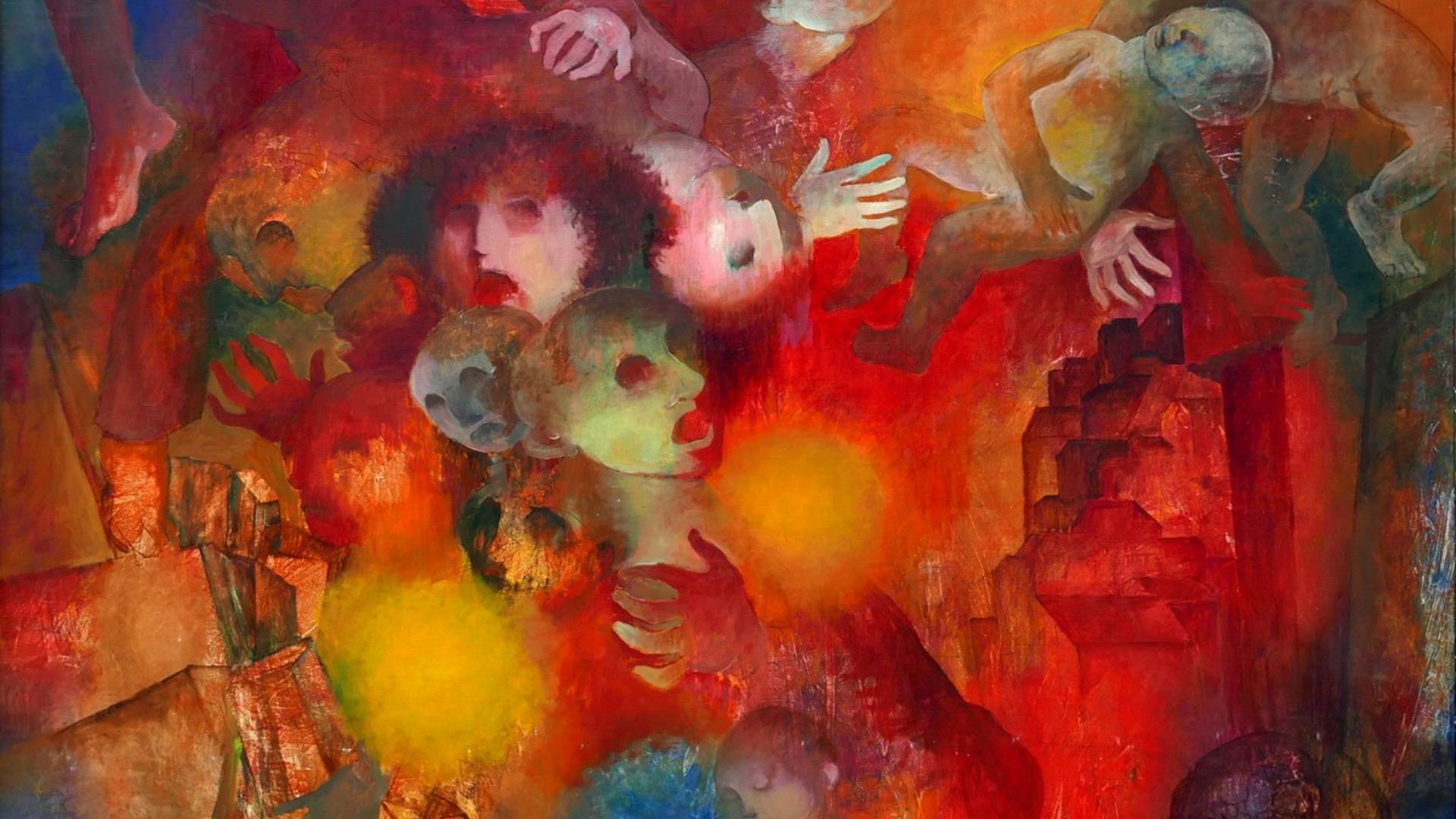 Voici le temps des assassins (huile sur toile, 200x205cm, vers 1982)