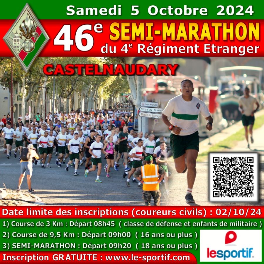 46 ÈME SEMI-MARATHON DU 4 ÈME RÉGIMENT ÉTRANGER (1/1)