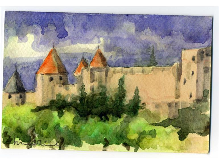 Atelier aquarelle sur site avec Nicole Bécourt Artiste peintre - 1