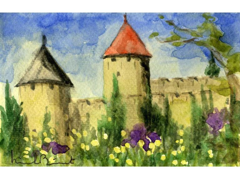 Atelier aquarelle sur site avec Nicole Bécourt Artiste peintre - 1