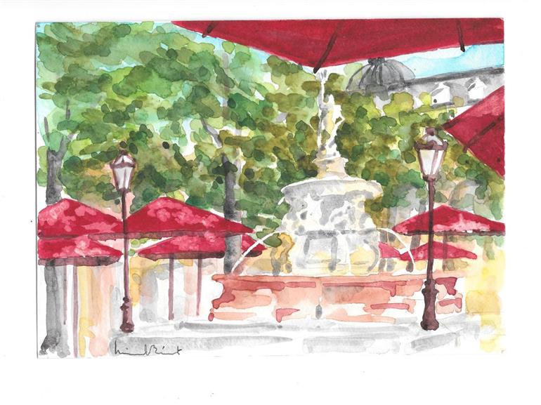 Atelier aquarelle sur site avec Nicole Bécourt Artiste peintre - 1