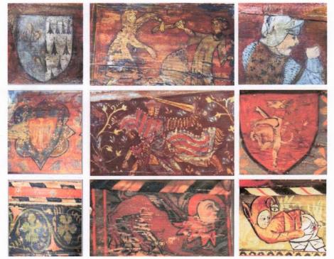 plafonds peints médiévaux Hérault